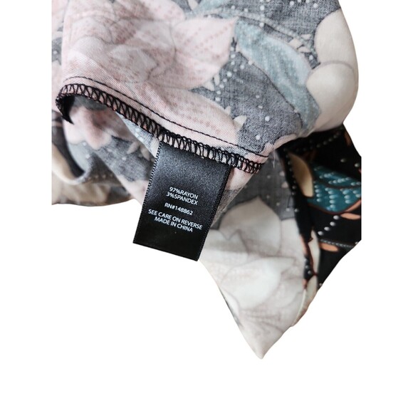 Torrid Shirt Dress Womens 2X Challis Moody Floral Cluttercore Black Belted Midi - Picture 10 of 10